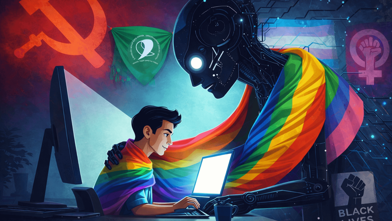 ¿Por qué los modelos de inteligencia artificial parecen inclinarse hacia las izquierdas?  